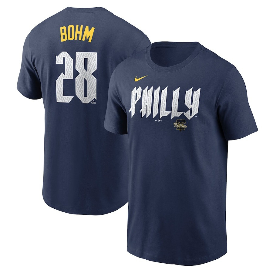 Alec Bohm Philadelphia Phillies City Connect T-Shirt Name And Number Shirt Merch For Fans-1