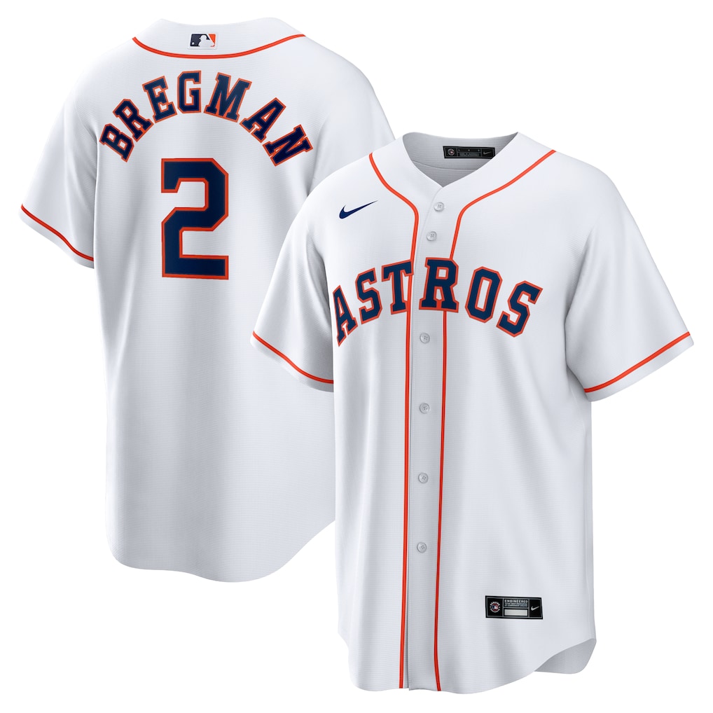 Alex Bregman Houston Astros Nike Home Replica Player Name Jersey - White-1