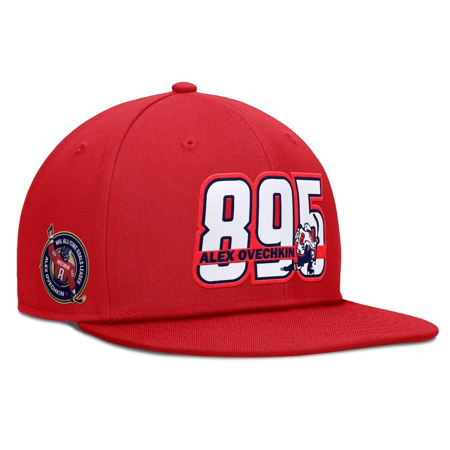 Alex Ovechkin 895 Hat Ovechkin NHL All-Time Leading Goal Scorer Snapback Hat Fan Merch-1