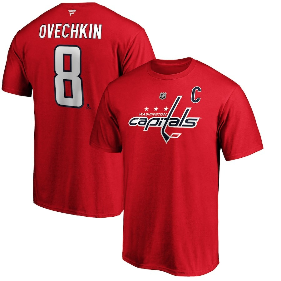 Alex Ovechkin T-Shirt Red Washington Capitals Hockey Fan Gifts For Men Father's Day-1