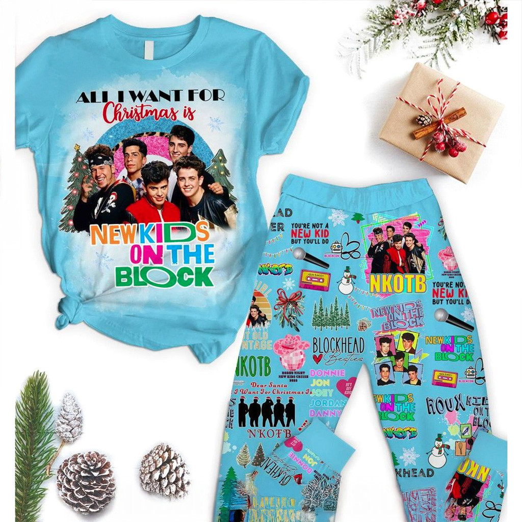 All I Want For Christmas Is New Kids On The Block Pajamas Set Christmas Gift Ideas For Her-1