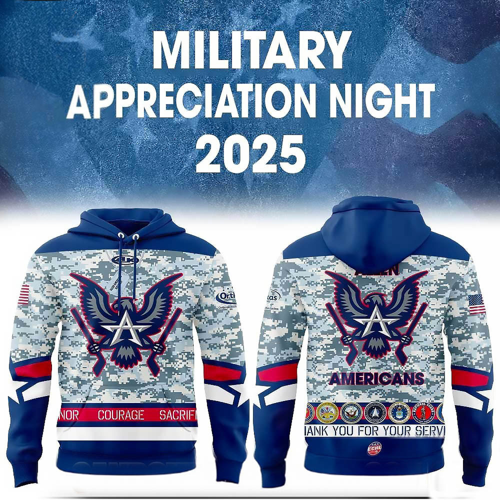 Allen Americans X Military Appreciation Night Hoodie Salute To Service Allen Americans Gifts-1
