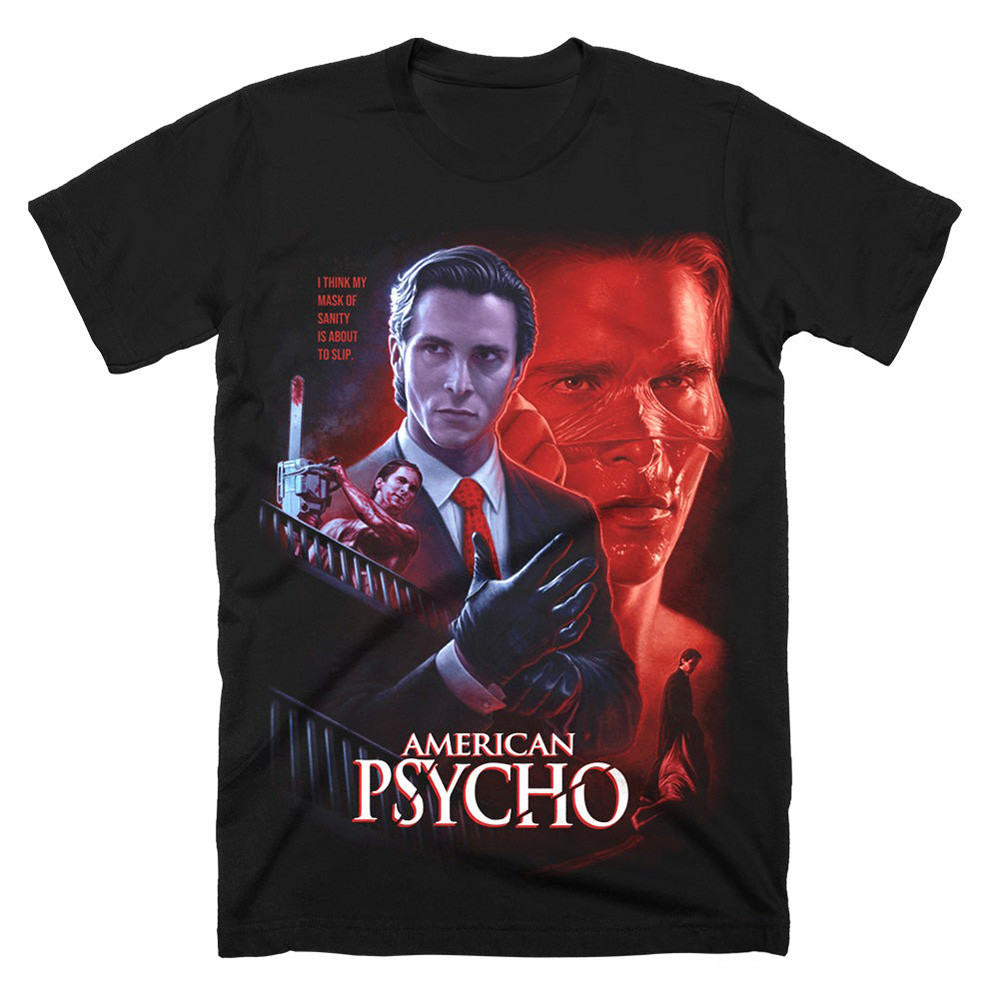 American Psycho About To Slip T-Shirt Merchandise Scary Horror Film Fan Apparel-1