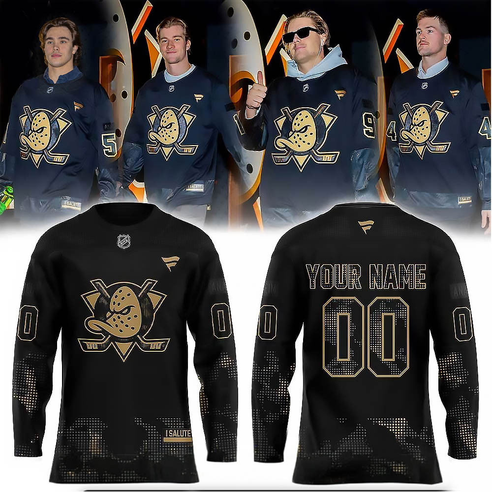 Anaheim Ducks Military Appreciation Night Uniform Hockey Jersey NHL X Military Clothing Gifts-1