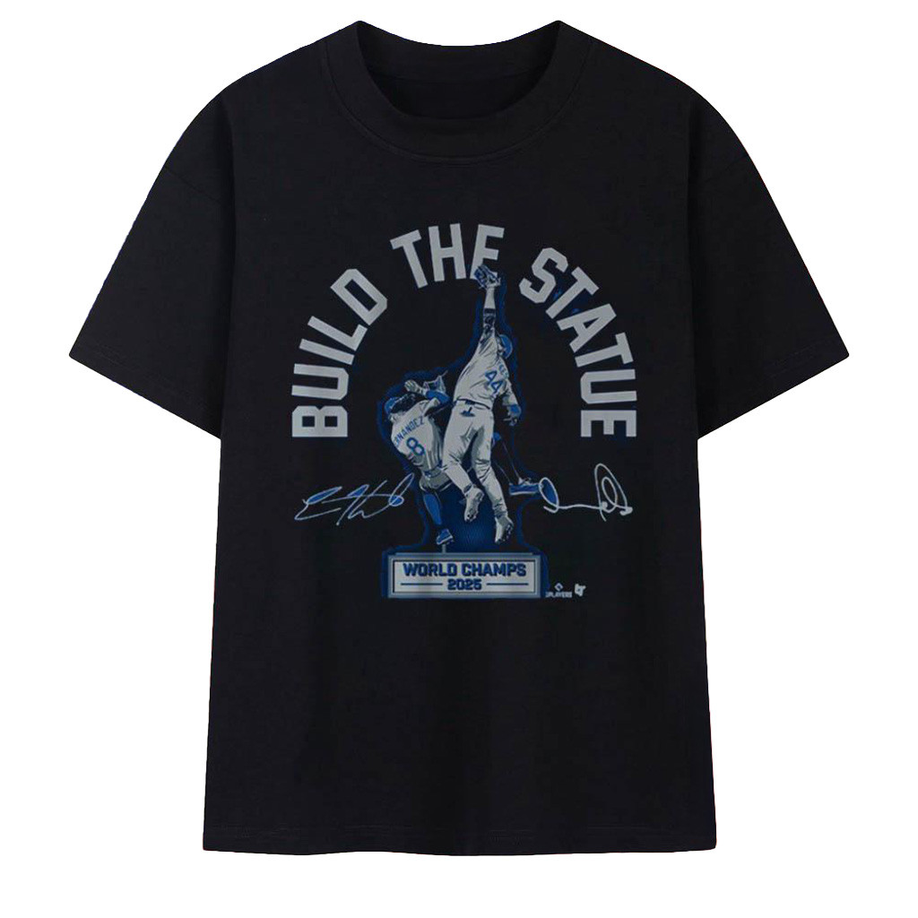 Andy Pages And Kike Hernandez Build The Statue World Champs 2025 T-Shirt LA Dodgers Merch-1