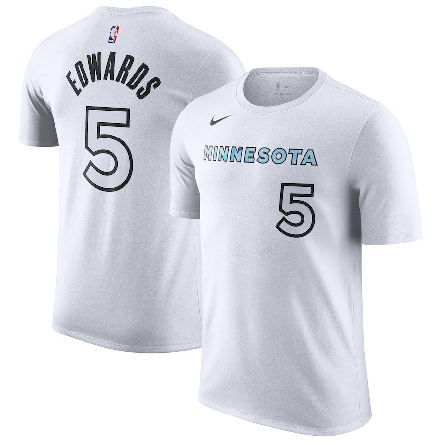 Anthony Edwards T-Shirt Minnesota Timberwolves Nike 2024 25 City Name And Number Fan Merch-1