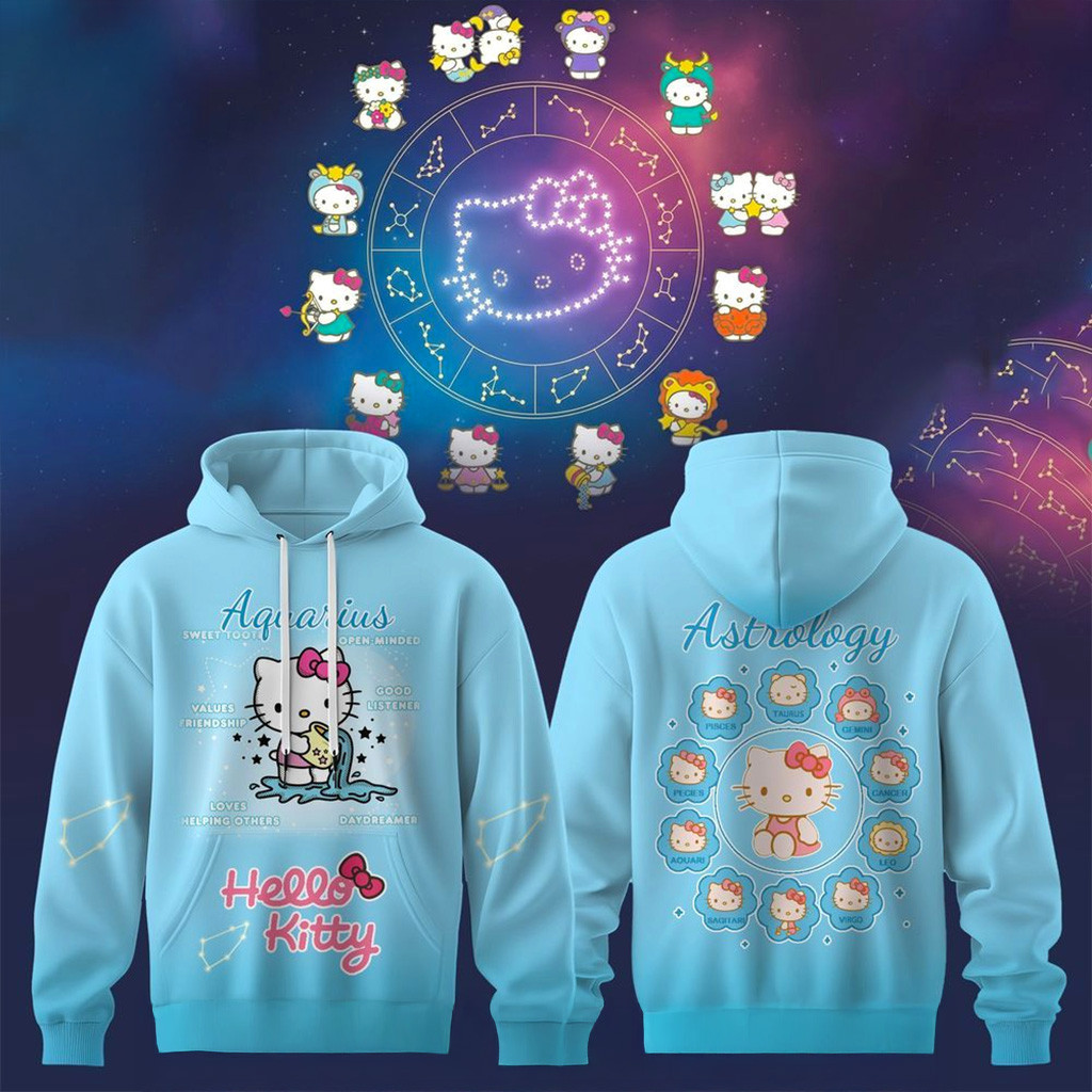 Aquarius Dreamer Hello Kitty Hoodie Fan Merch Christmas Gifts For Daughter-1 Aquarius Dreamer Hello Kitty Hoodie Fan Merch Christmas Gifts For Daughter-1