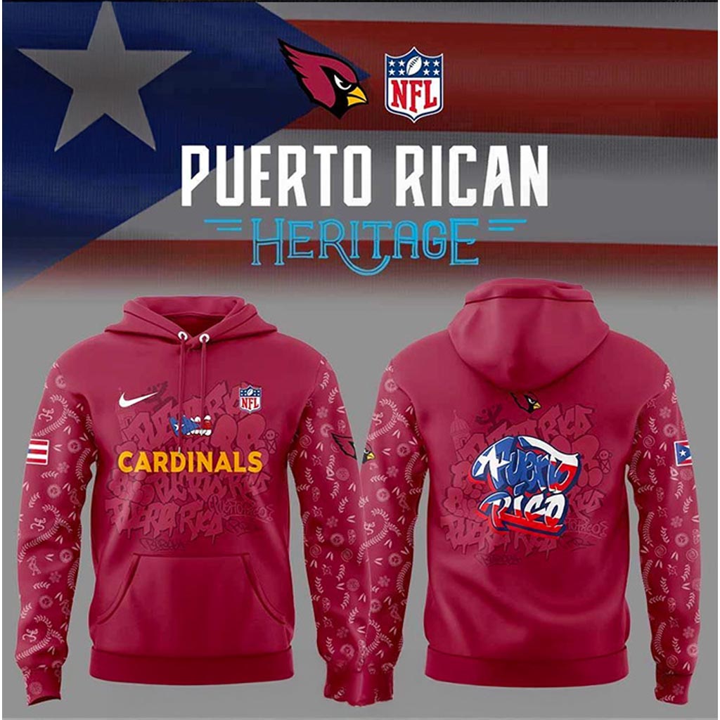Arizona Cardinals Puerto Rican Heritage Hoodie Arizona Cardinals Merch Gift For Wife-1 Arizona Cardinals Puerto Rican Heritage Hoodie Arizona Cardinals Merch Gift For Wife-1