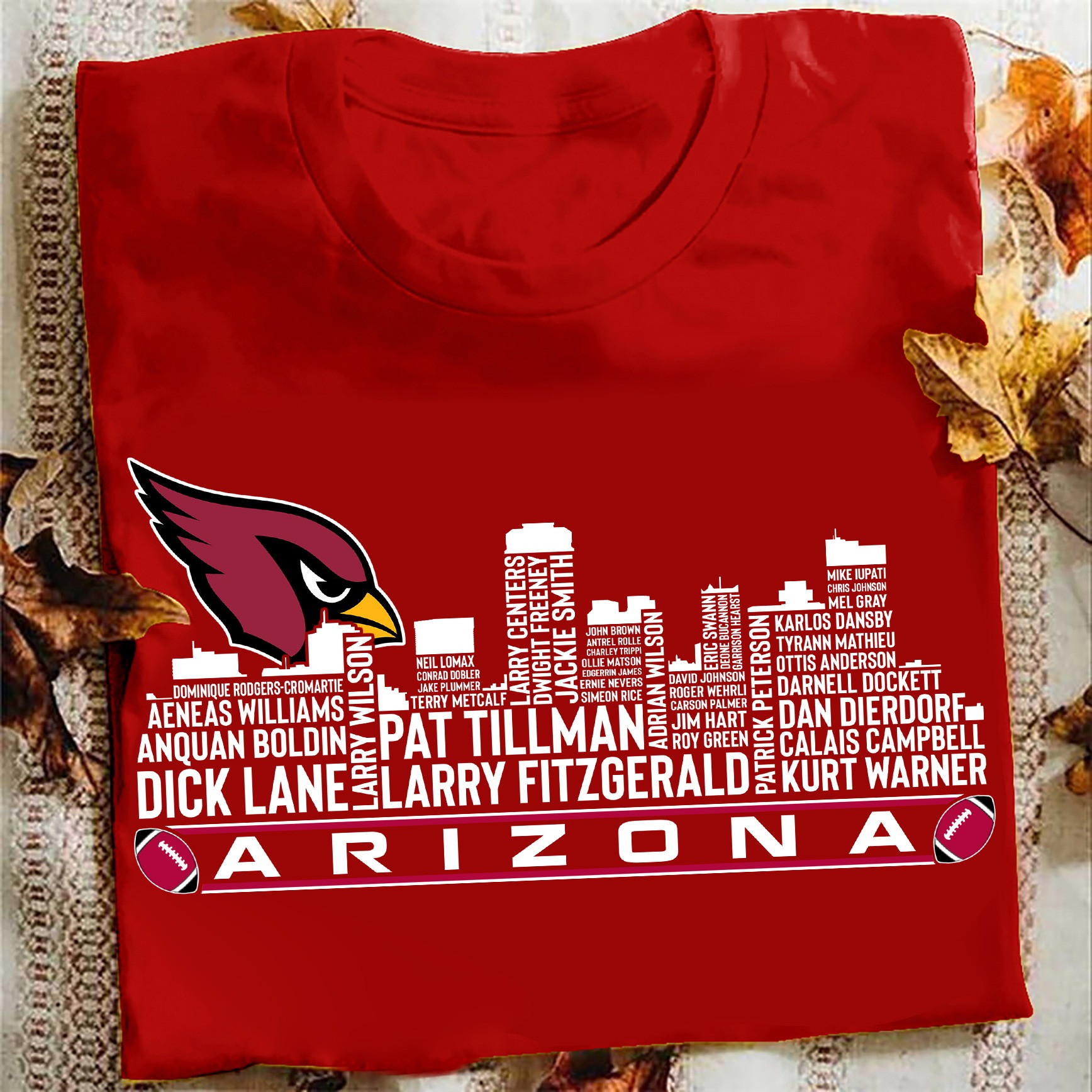 Arizona Cardinals T-Shirt Unique Cardinals Football Fan Gifts For Him Father's Day Ideas-1