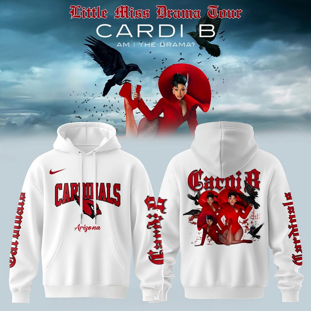 Arizona Cardinals x Cardi B Little Miss Drama Tour 2026 Hoodie Cardinals Merch Gift For Fans-1