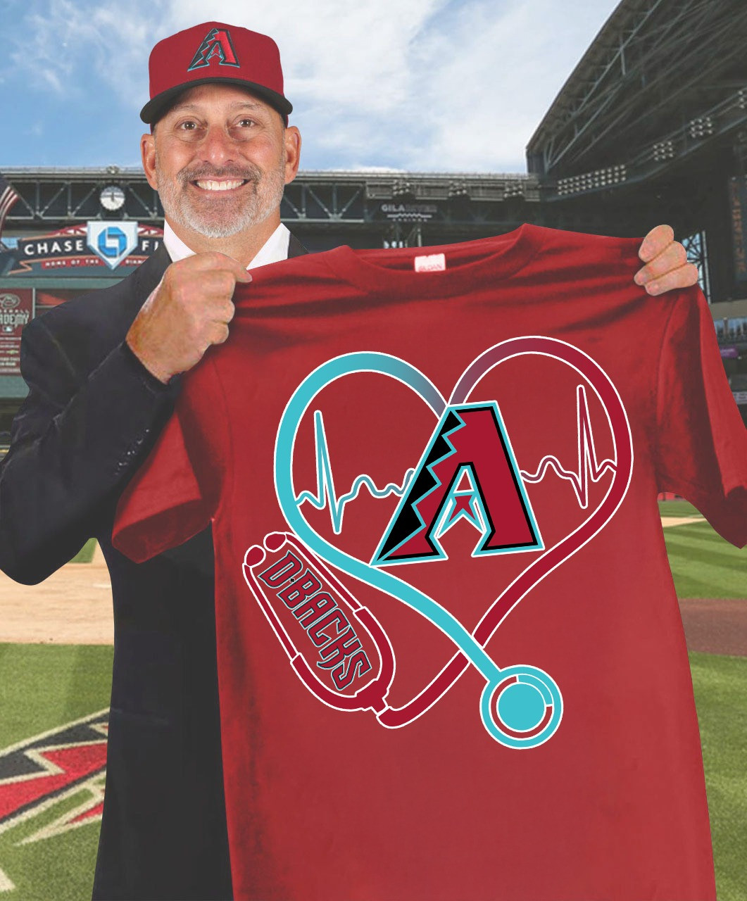 Arizona Diamondbacks Nurses Night T-Shirt Honor Nurses Day Baseball Lovers Gifts For Fans-1