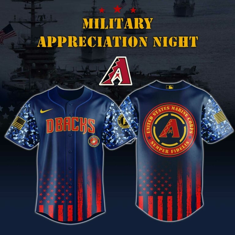 Arizona Diamondbacks US Marine Corps Semper Fidelis Jersey USMC Military Appreciation Night-1
