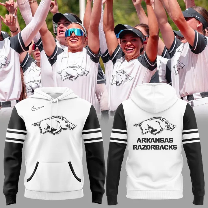 Arkansas Razorback Baseball Hoodie Omahogs 2025 New Black White Uniform Fan Merch Apparel-1