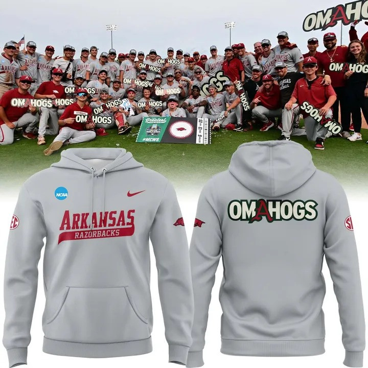 Arkansas Razorback Baseball Omahogs 2025 Hoodie Fan Merch Clothing Razorback Unique Gifts-1