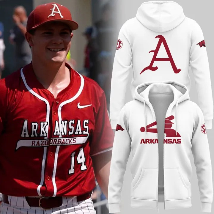 Arkansas Razorback Baseball The Omahogs 2025 Zip Hoodie Merch Great Fan Gifts For Him-1