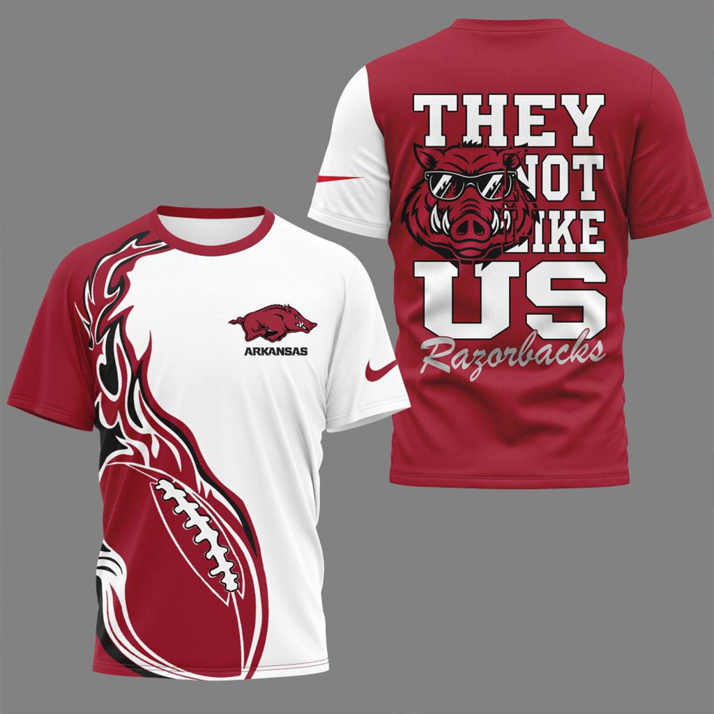 Arkansas Razorbacks 2025 NCAA They Not Like US Shirt Razorbacks Merch Dad Christmas Gifts-1
