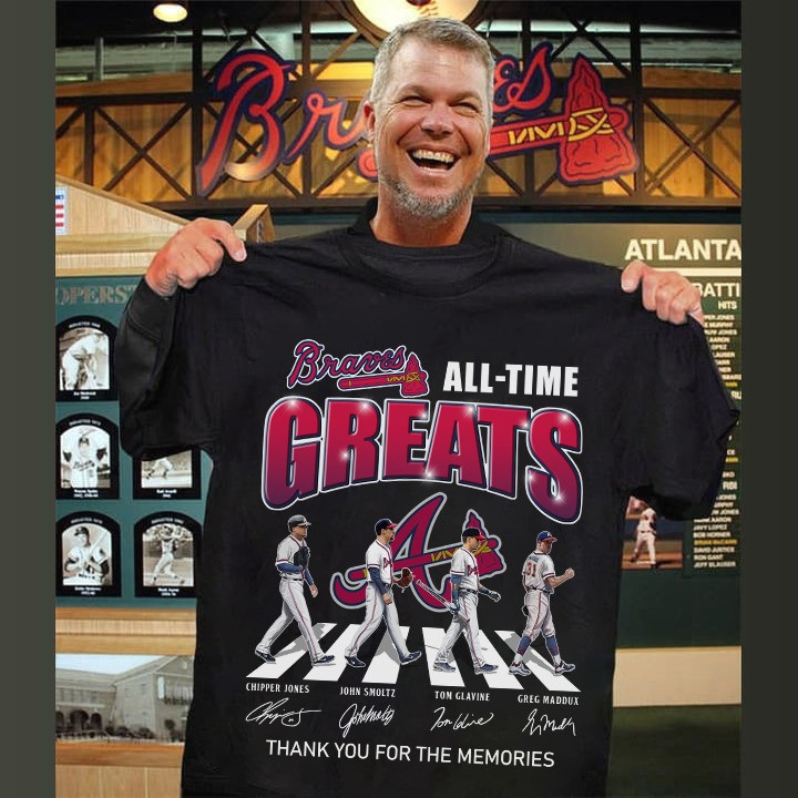Atlanta Braves All-Time Greats Legends T-Shirt Thank You For The Memories Fan Gifts-1