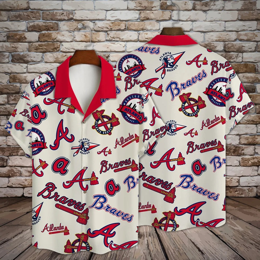 Atlanta Braves Hawaiian Shirt Baseball Aloha Shirt Braves Fan Gift Ideas For Him Her-1