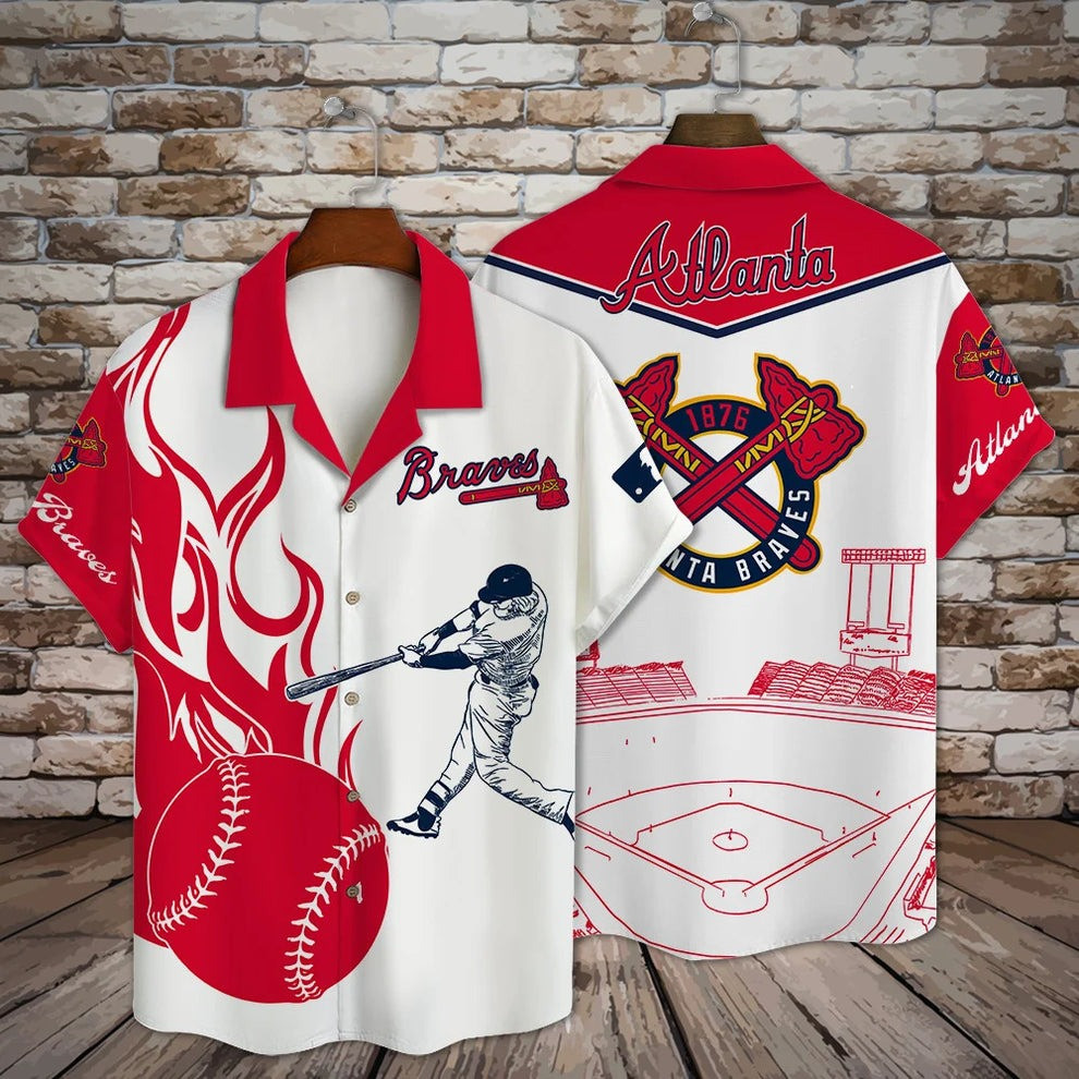 Atlanta Braves Hawaiian Shirt Fan Merch Clothing Aloha Shirt For Men Women Gift Ideas-1