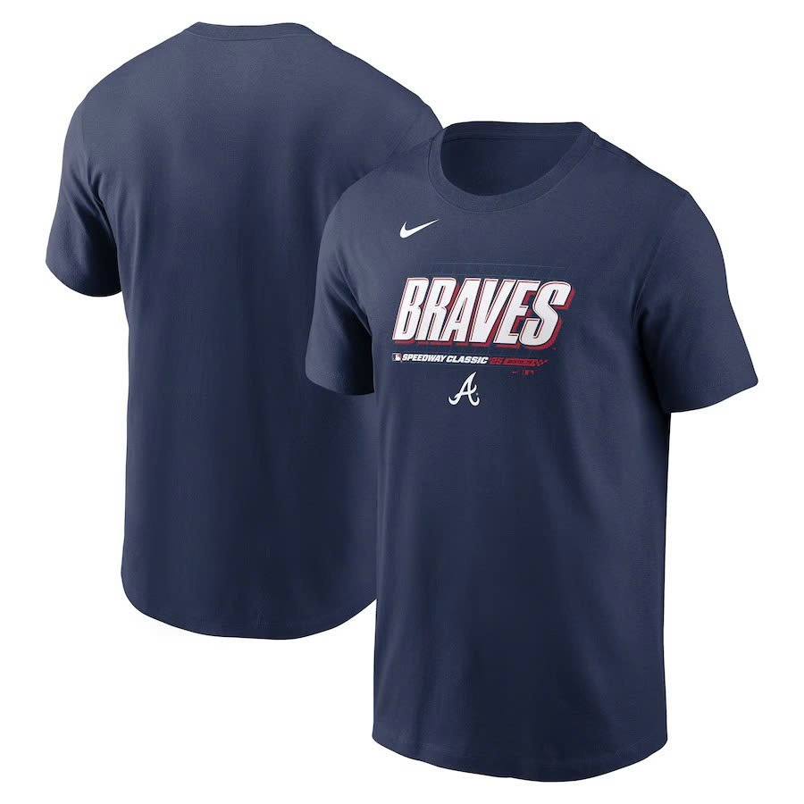 Atlanta Braves Nike Navy MLB Speedway Classic '25 T-Shirt 2025 Baseball Fan Merch-1