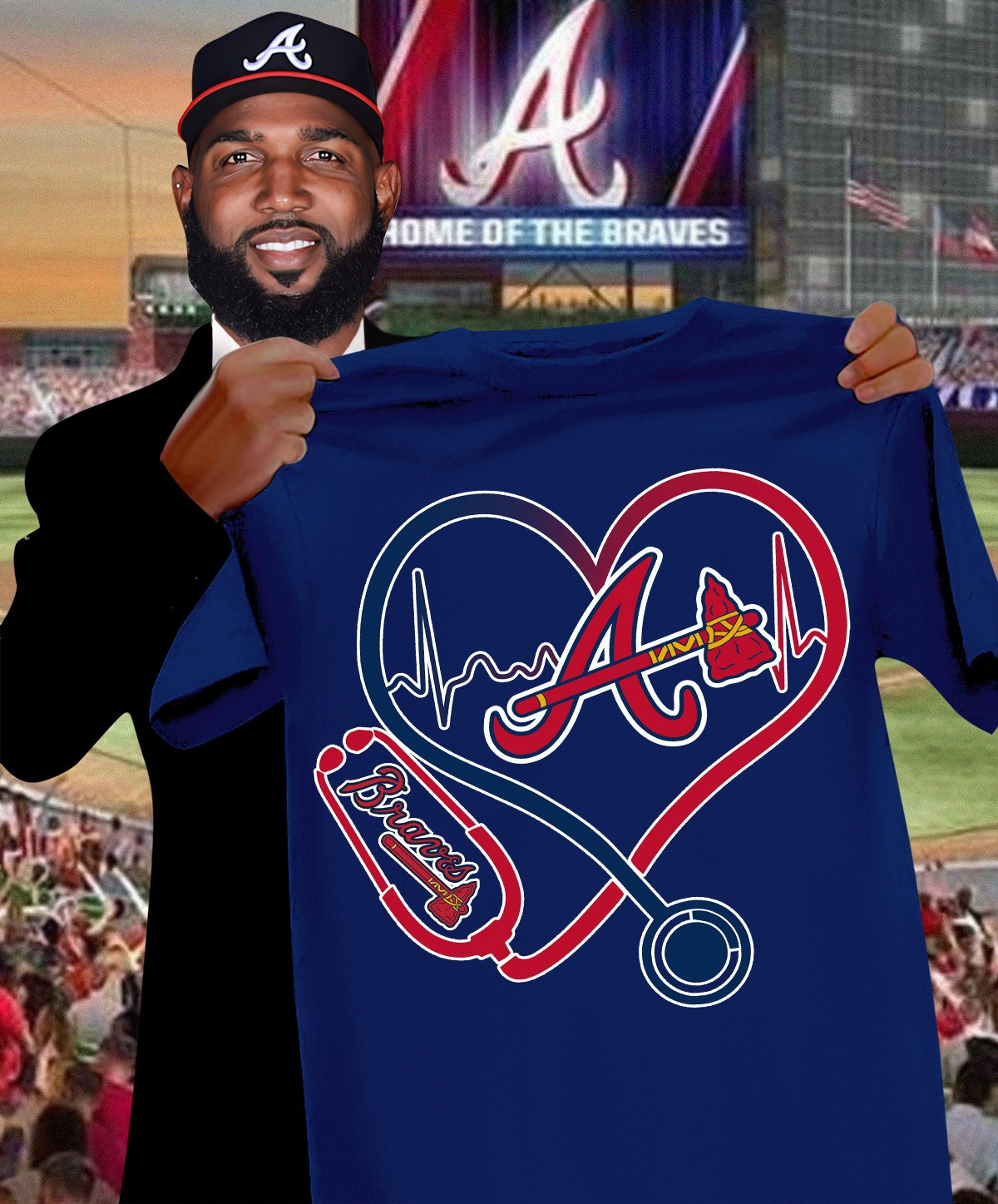 Atlanta Braves Nurses Night T-Shirt Honor Nurses Day Baseball Lovers Gifts For Fans-1 Atlanta Braves Nurses Night T-Shirt Honor Nurses Day Baseball Lovers Gifts For Fans-1