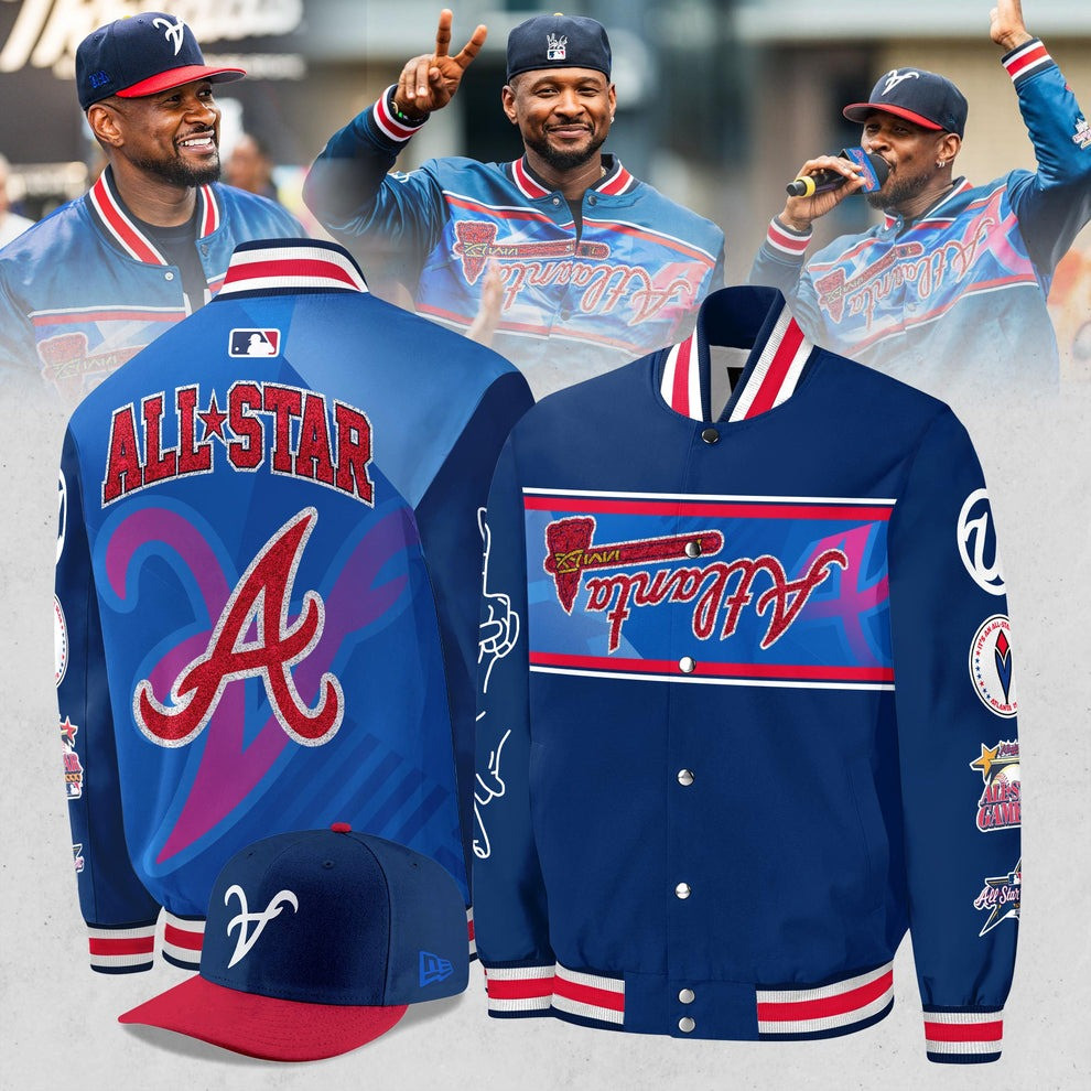 Atlanta Braves Peace Up A Town Down Usher Bomber Jacket 2025 Baseball MLB All-Star Merch-1