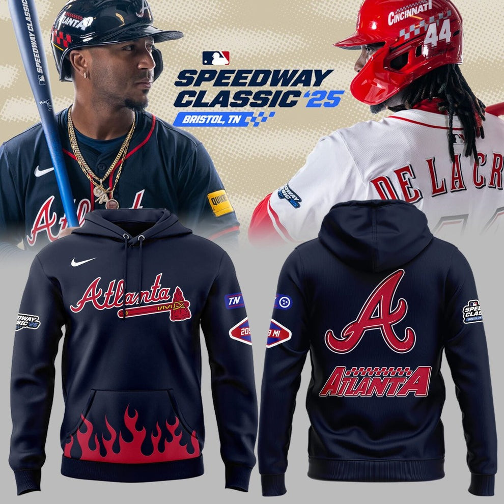 Atlanta Braves Speedway Classic '25 Hoodie 2025 MLB Fan Merch Gifts For Baseball Lovers-1