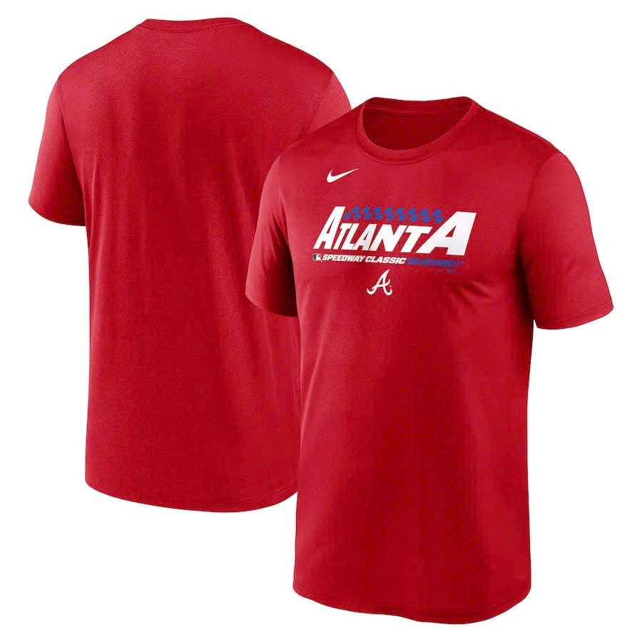 Atlanta Braves Speedway Classic '25 Red T-Shirt Nike Atlanta Braves Merch Gifts For Fans-1