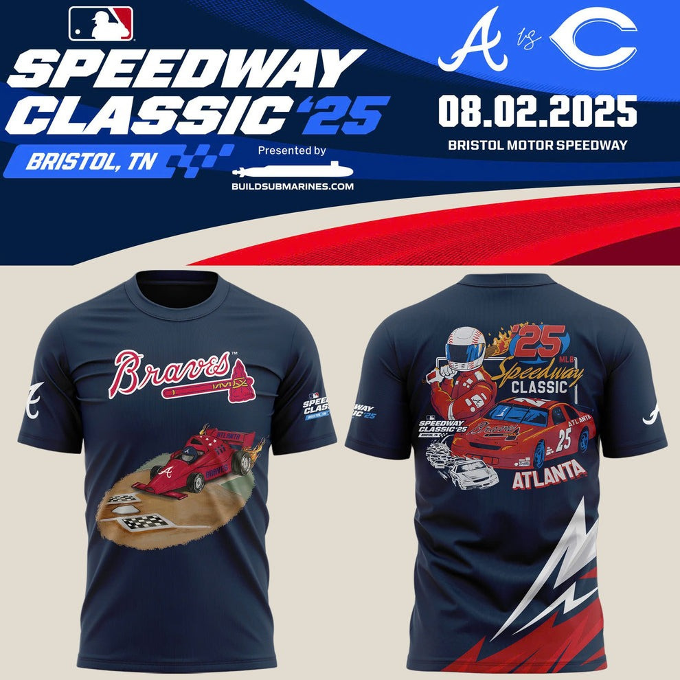Atlanta Braves Speedway Classic '25 T-Shirt Racing Car MLB Merch Baseball Fan Gift Ideas-1 Atlanta Braves Speedway Classic '25 T-Shirt Racing Car MLB Merch Baseball Fan Gift Ideas-1