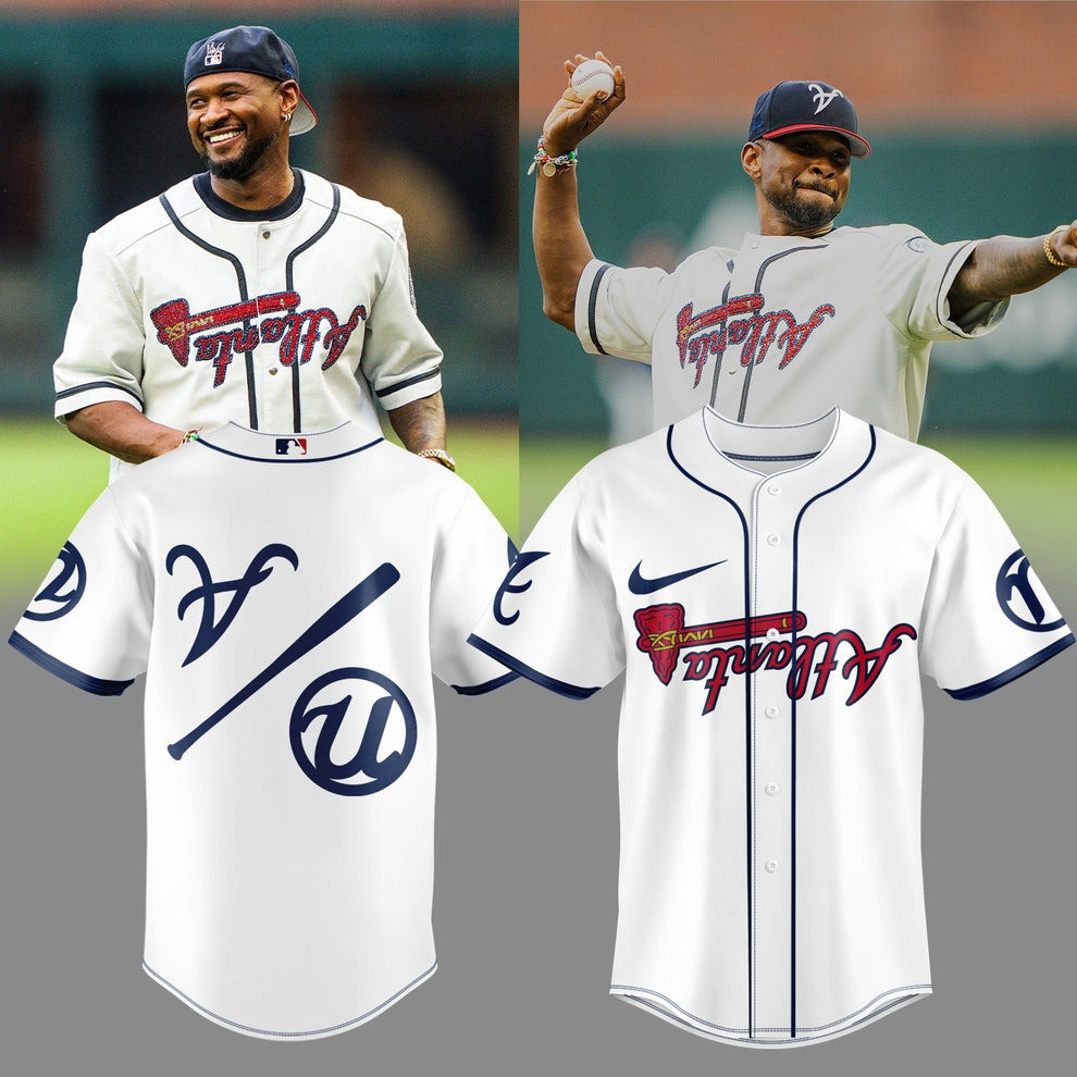 Atlanta Braves Usher 2025 All-Star Game Baseball Jersey MLB Merch Uniforms Fan Gift Ideas-1