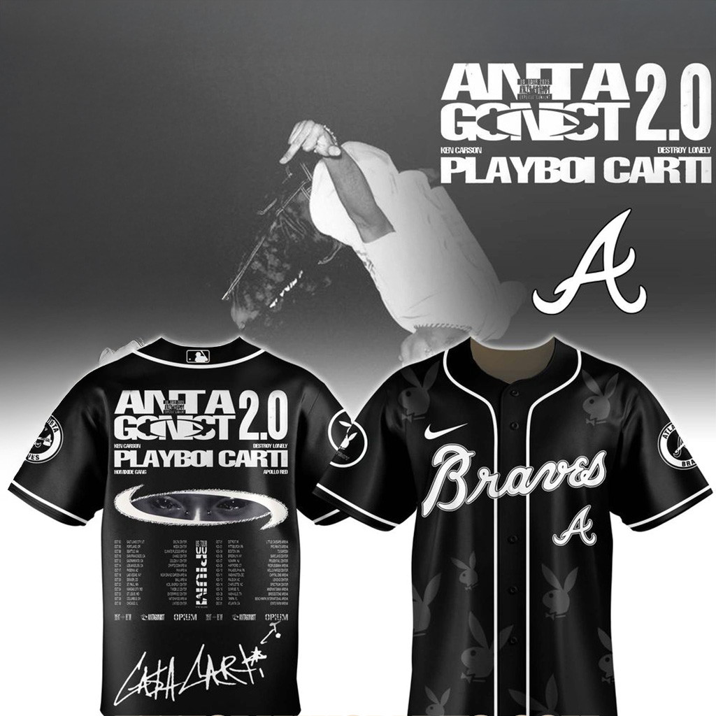 Atlanta Braves X Playboi Carti Antagonist 2.0 Tour 2025 Jersey Atlanta Braves Merch-1