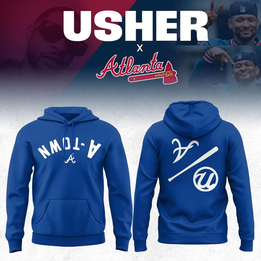 Atlanta Braves x Peace Up A Town Down Usher Hoodie 2025 Atlanta Braves Gifts For Men-1