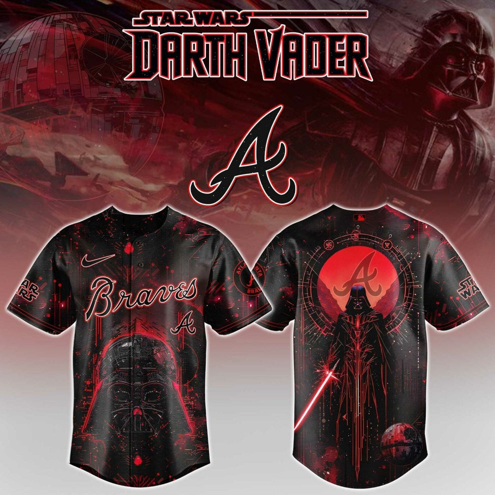 Atlanta Braves x Star Wars Darth Vader Jersey MLB Merch Best Gifts For Star Wars Fans-1 Atlanta Braves x Star Wars Darth Vader Jersey MLB Merch Best Gifts For Star Wars Fans-1