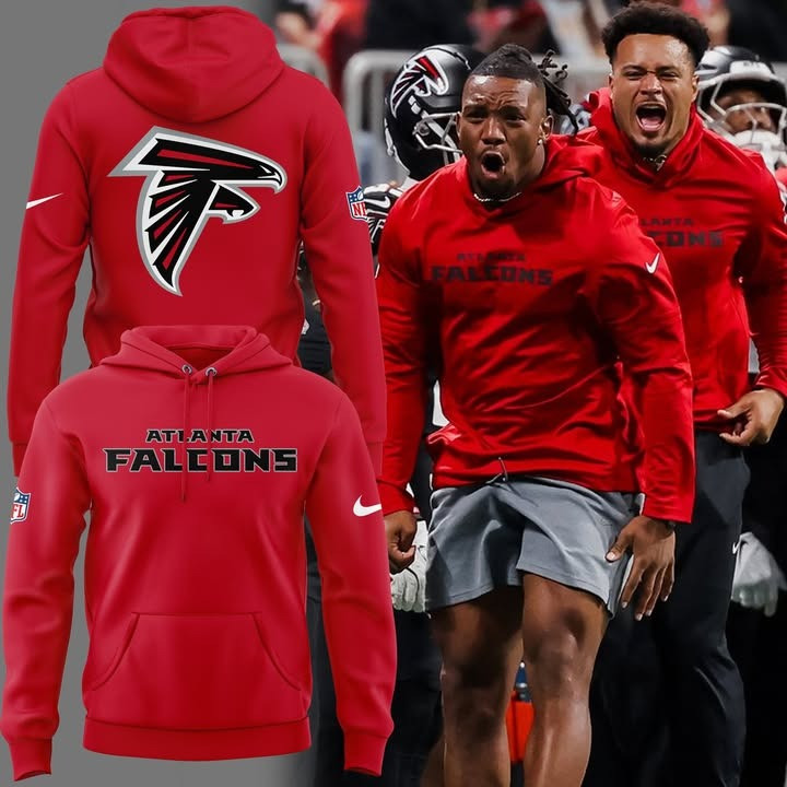 Atlanta Falcons 2025 Red Hoodie NFL Merch Atlanta Falcons Fan Gifts For Him-1