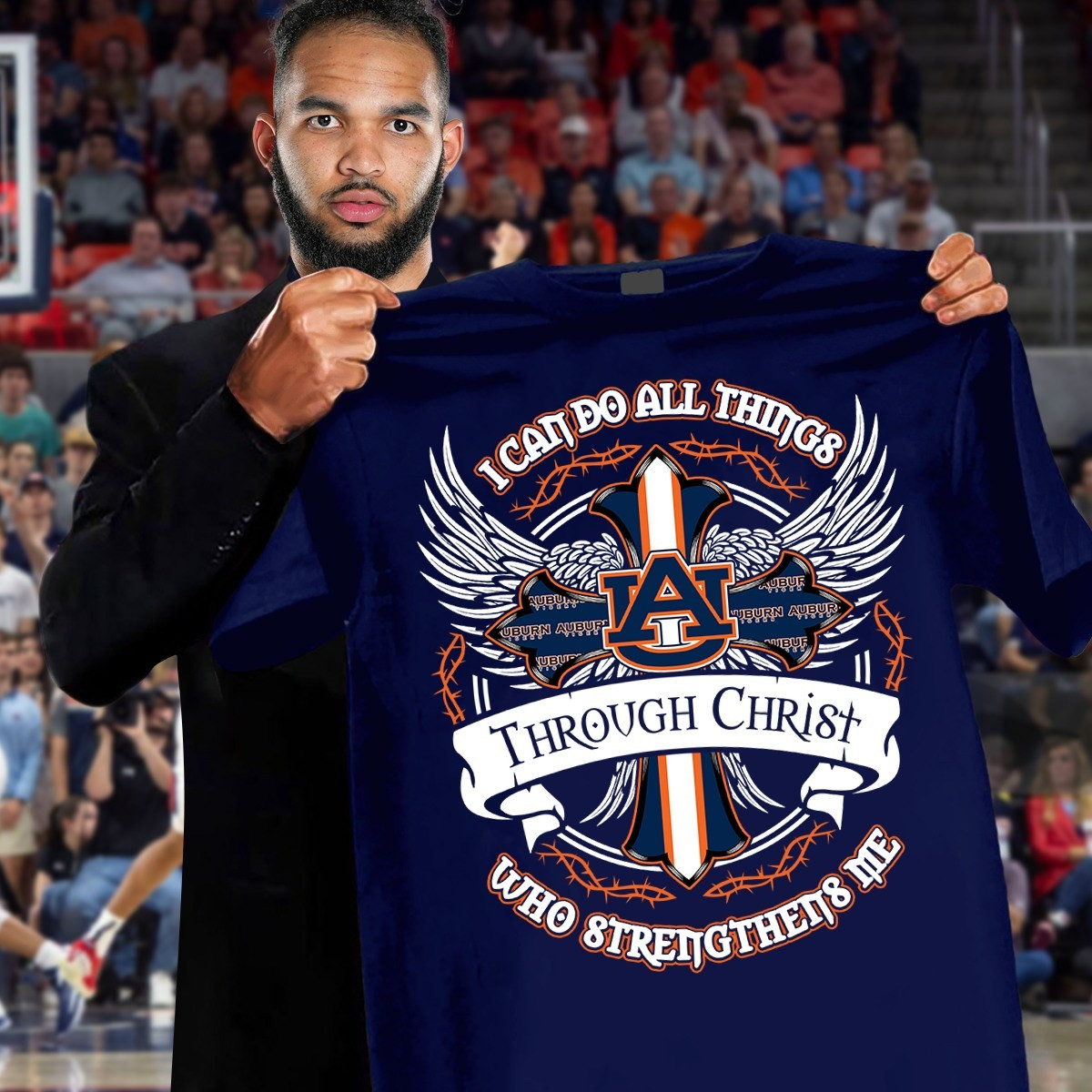 Auburn Tigers Faith Shirt I Can Do All Things Through Christ Who Strengthens Me Fan Gifts-1