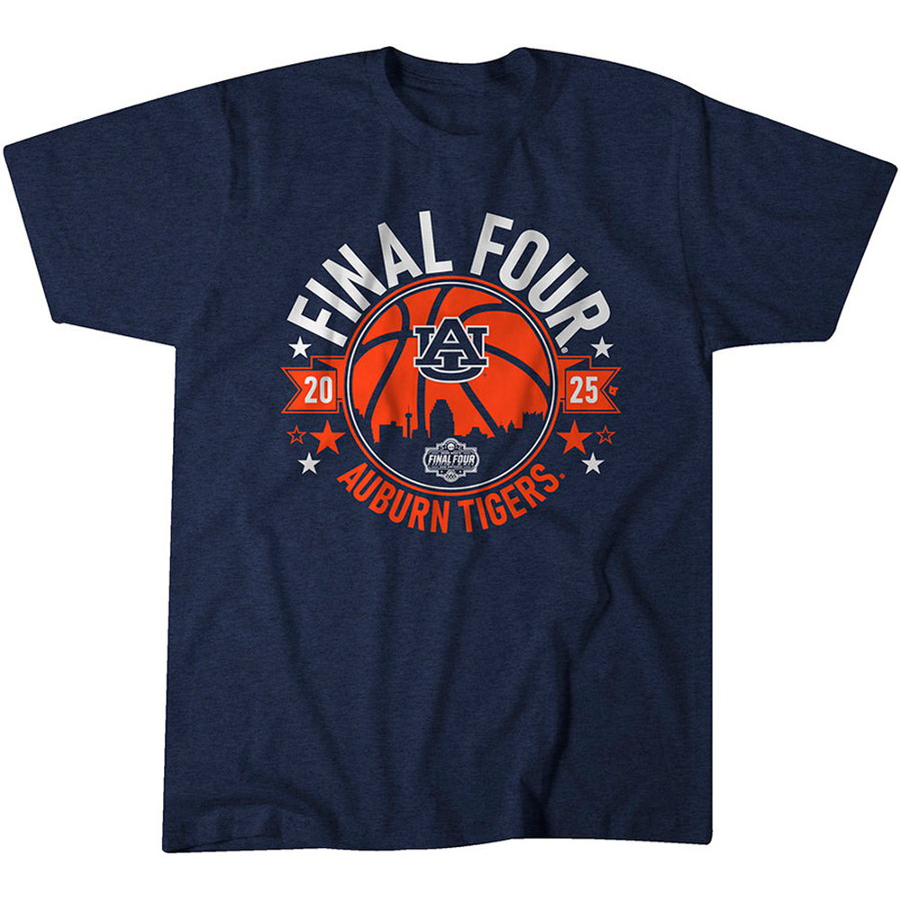 Auburn Tigers Final Four T-Shirt 2025 NCAA Men's Basketball March Madness Merch Clothing-1