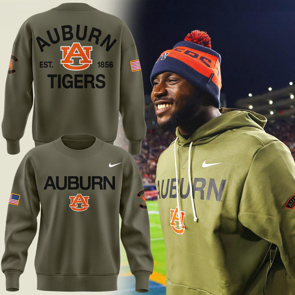 Auburn Tigers Football Camo 2025 Sweatshirt Tigers Merch Christmas Gift Ideas For Dad-1