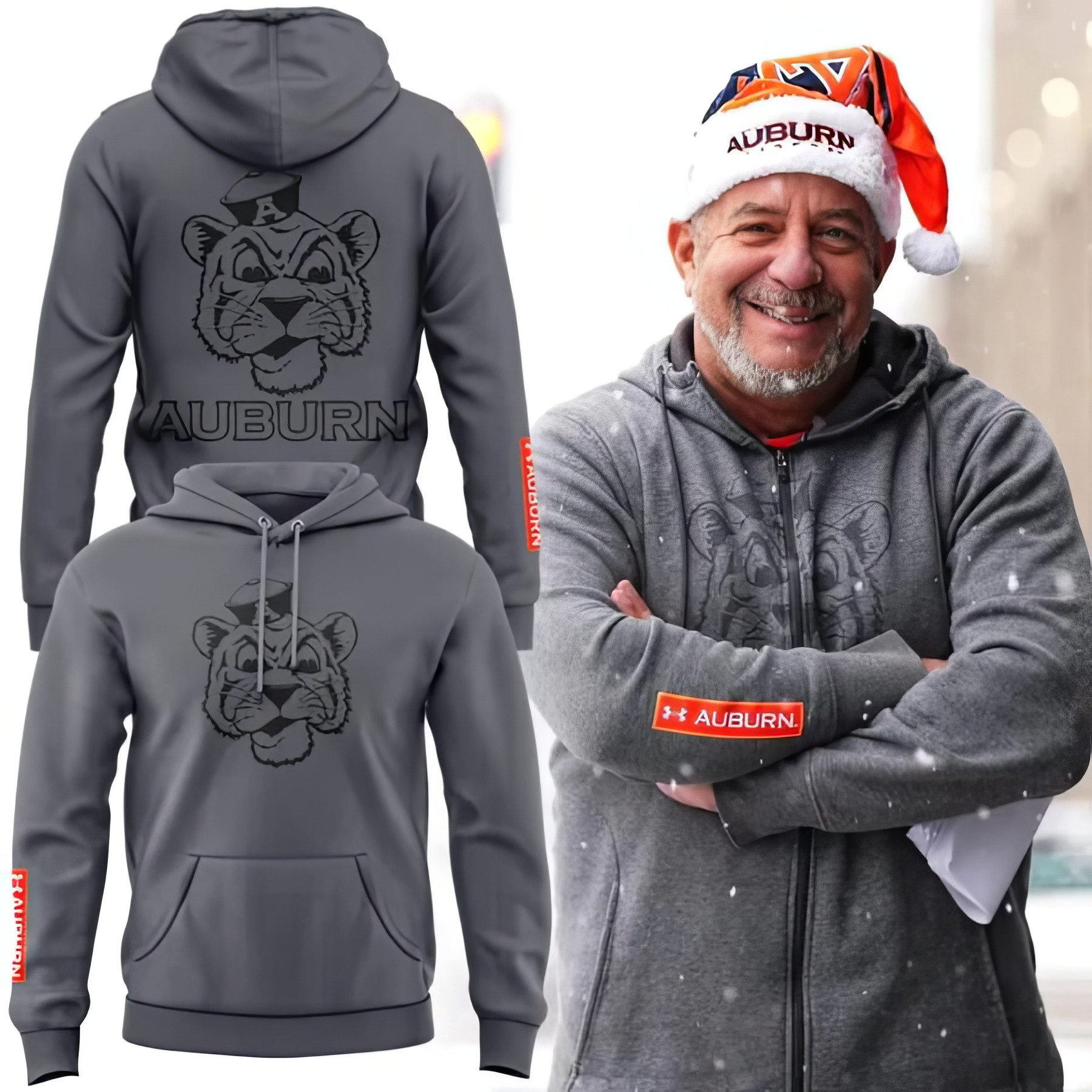 Auburn Tigers Men's Basketball Hoodie Best Gifts For Auburn Fans Father's Day Ideas-1