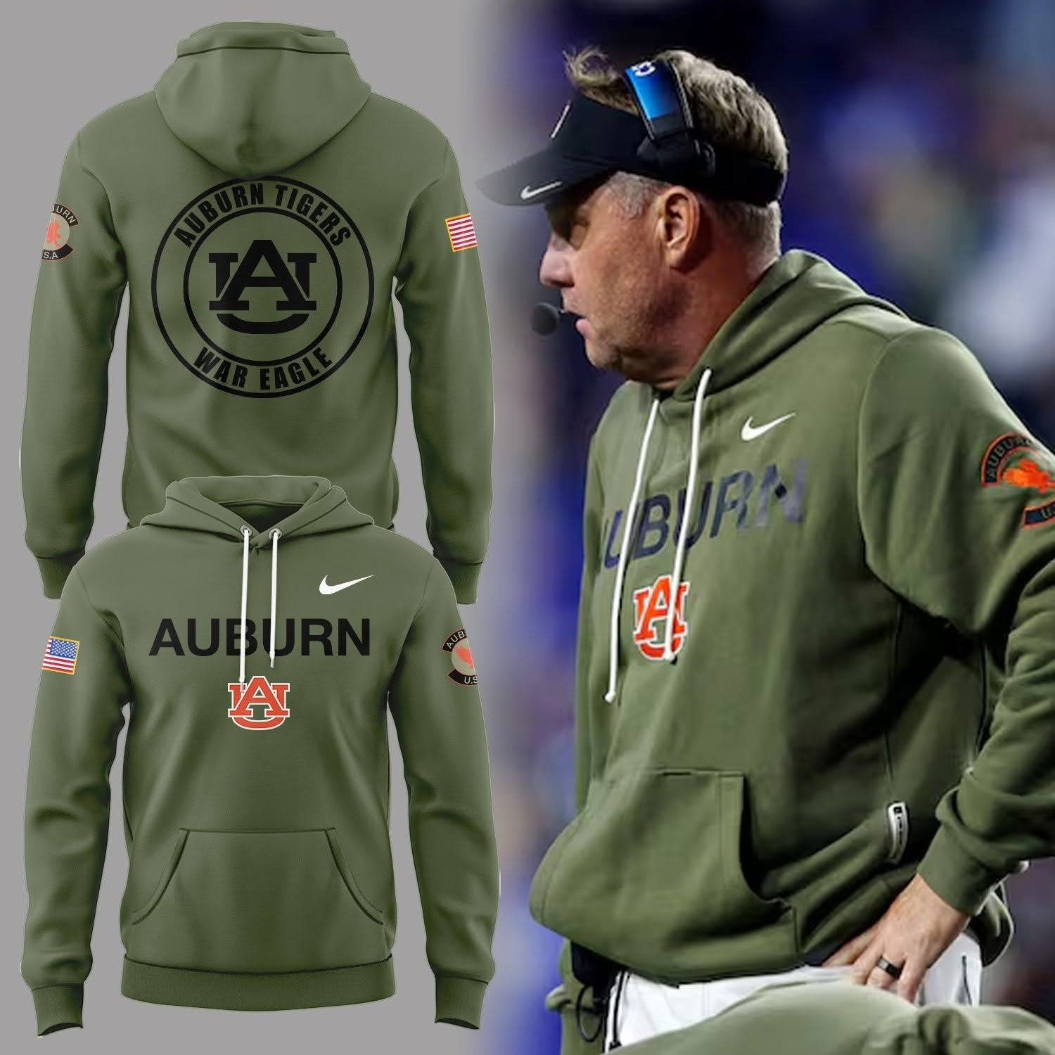 Auburn Tigers War Eagle Hoodie Awesome Football Gifts For Auburn Fans-1