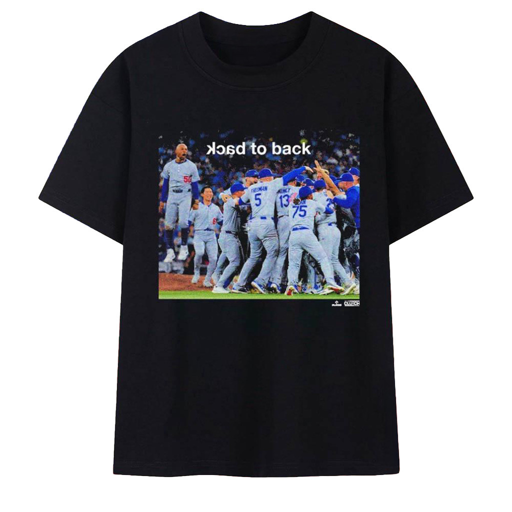 Back To Back Los Angeles Dodgers Champions Poster T-Shirt Dodgers World Series Merch 2025-1