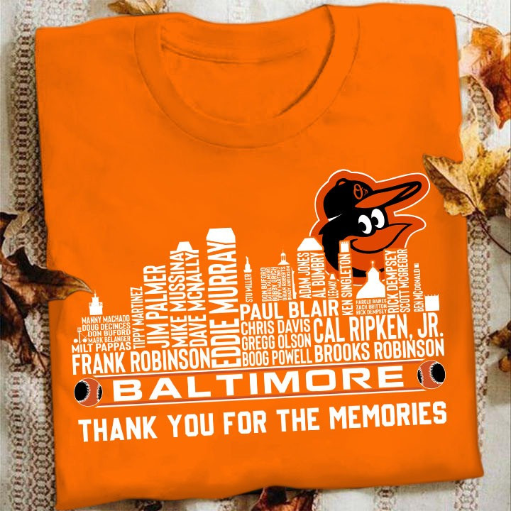 Baltimore Orioles Legends Thank You For The Memories T-Shirt Best Gifts For Baseball Fans-1