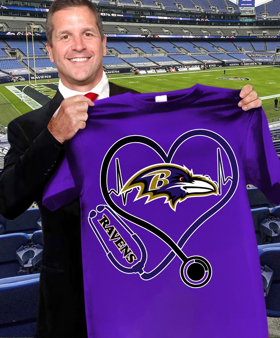 Baltimore Ravens National Nurses Day T-Shirt Honor Nurse's Night Baseball Fan Gift Ideas-1