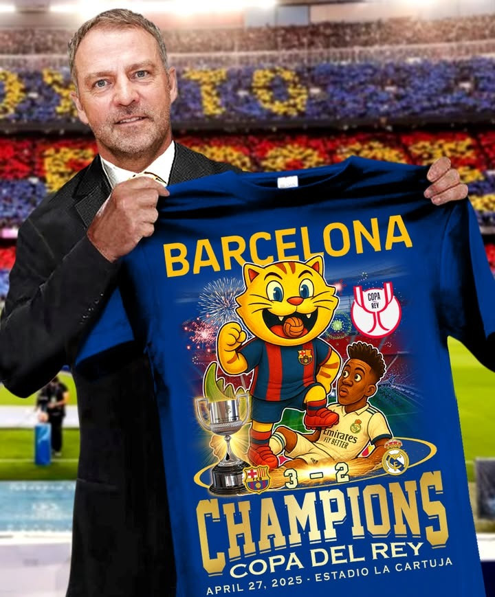 Barcelona Champions Copa Del Rey 2025 T-Shirt Barcelona F.C Fan Club Merch Gifts-1