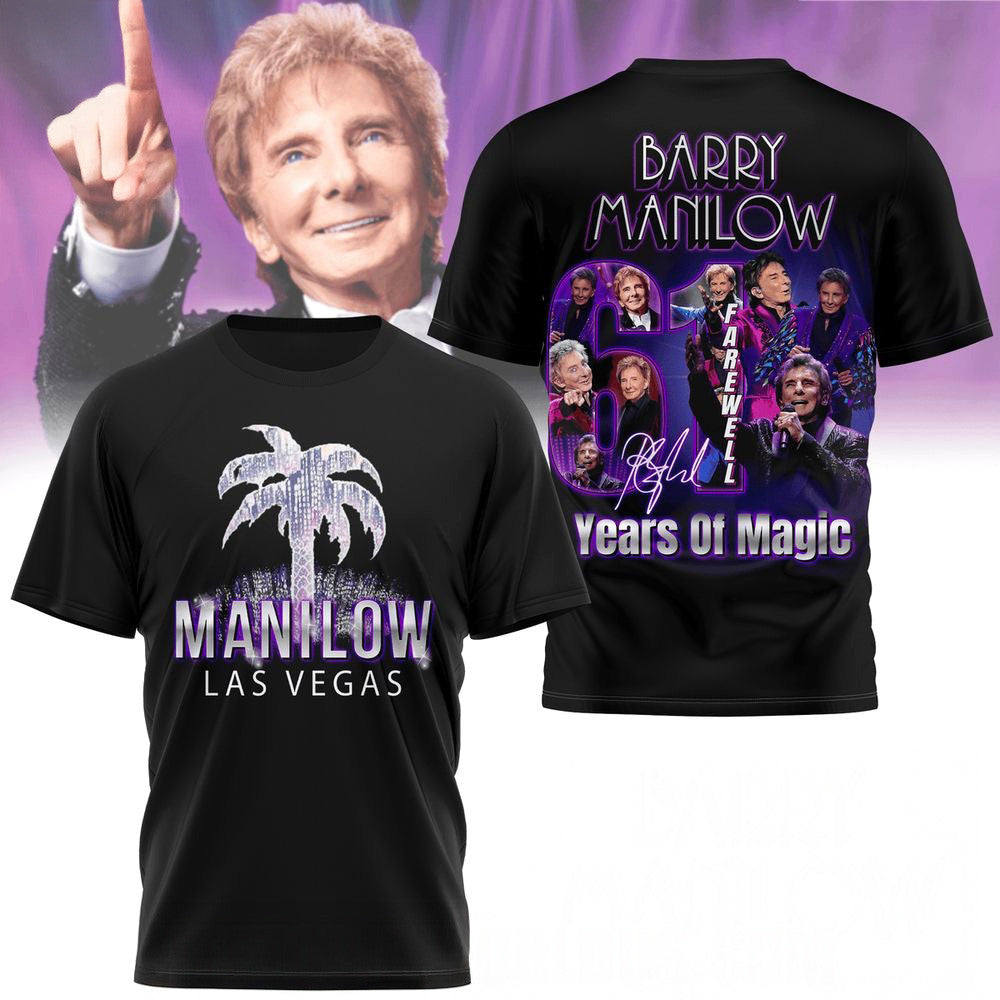 Barry Manilow Las Vegas Concert 20255 T-Shirt First Fathers Day Gift Ideas Gifts For Friends-1