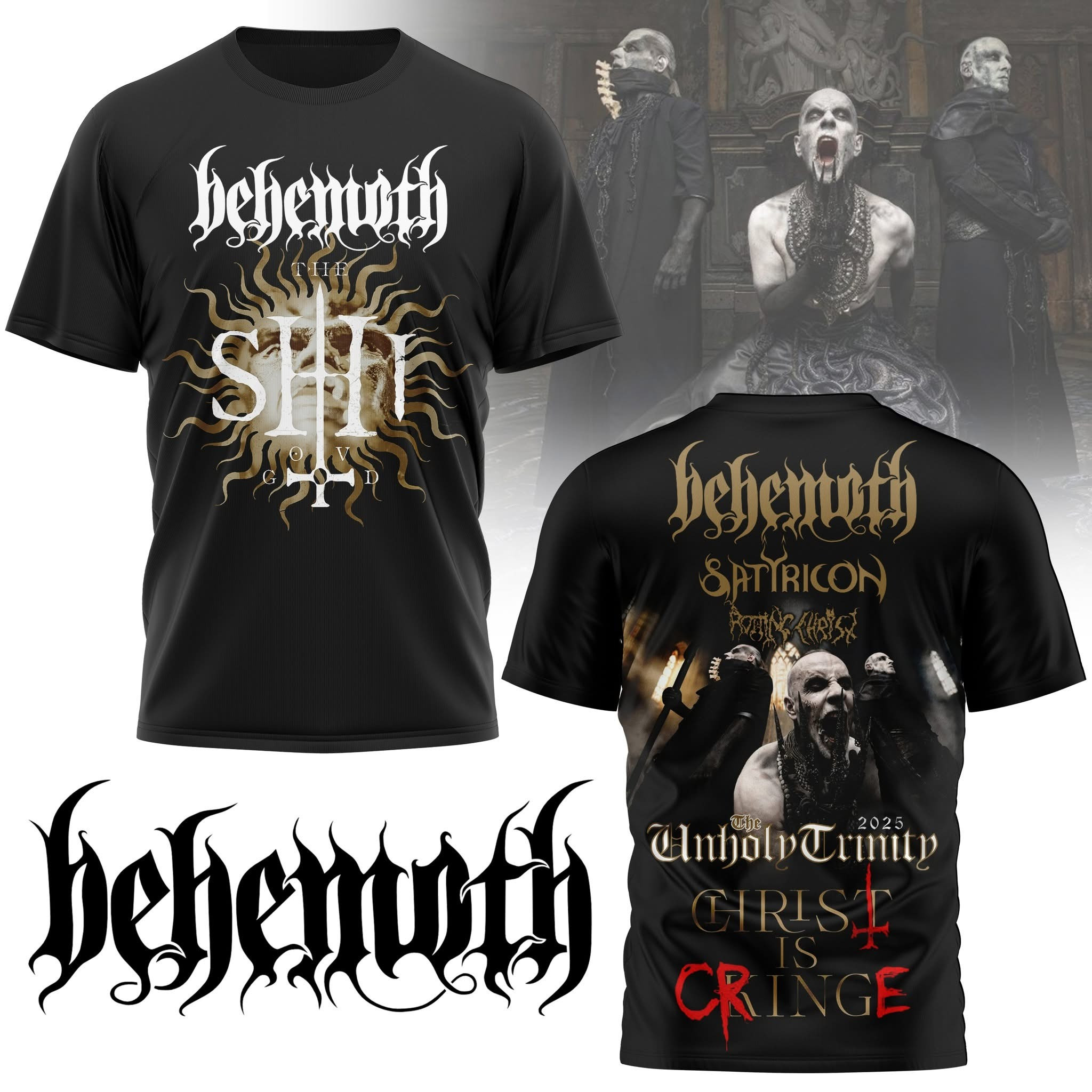 Behemoth Christ Is Cringe T-Shirt 2025 Merch Best Gifts For Behemoth Fans-1