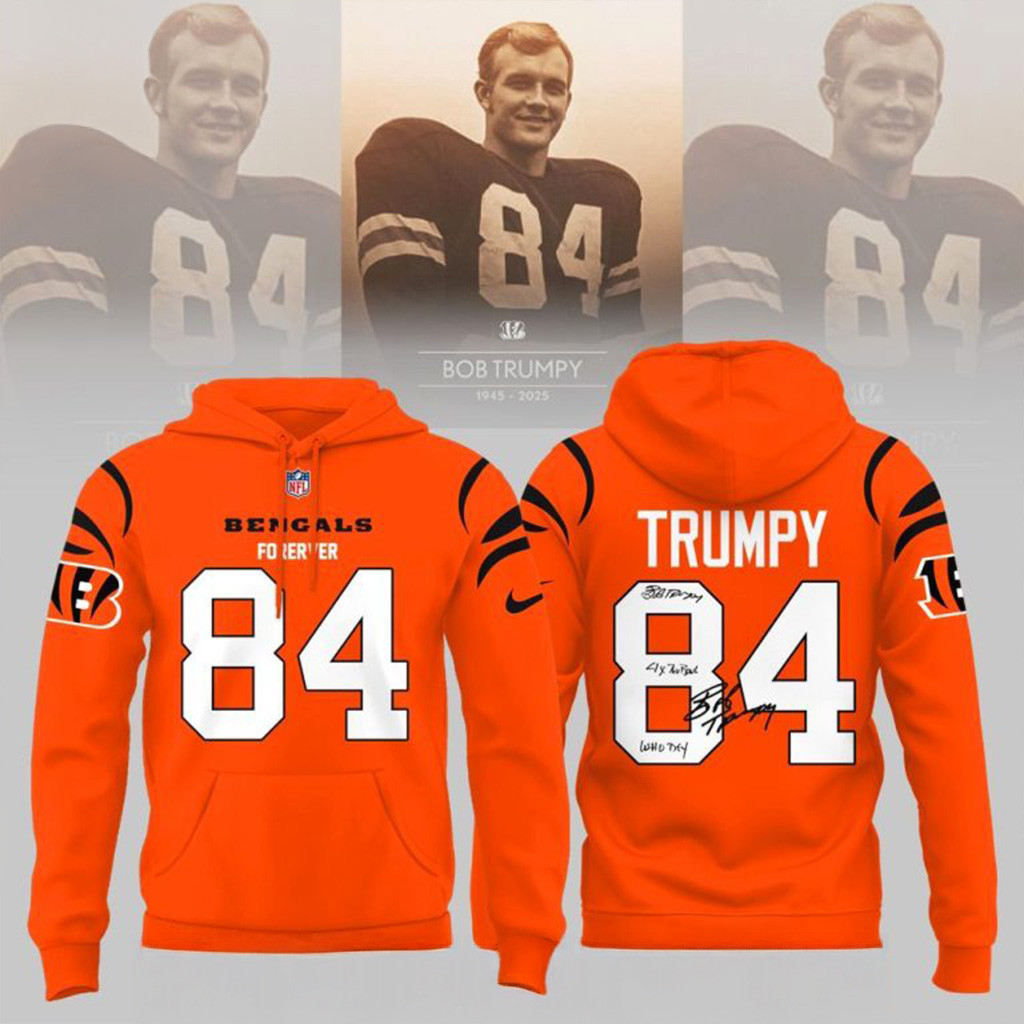 Bengals Forever RIP Bob Trumpy Hoodie Bengals Merch Christmas Gift Ideas For Him-1