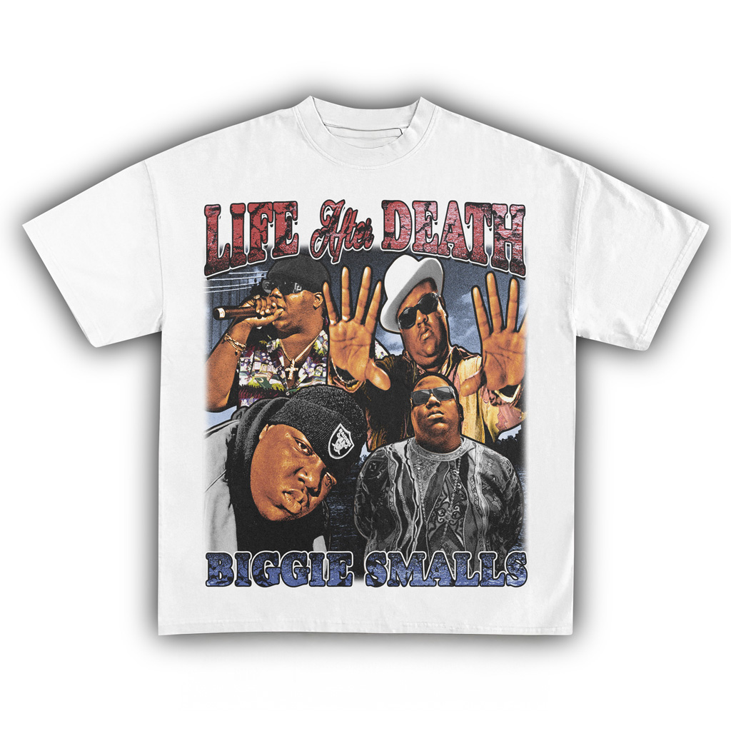Biggie Smalls Life After Death White Shirt Biggie Smalls Merch Gifts For Men-1