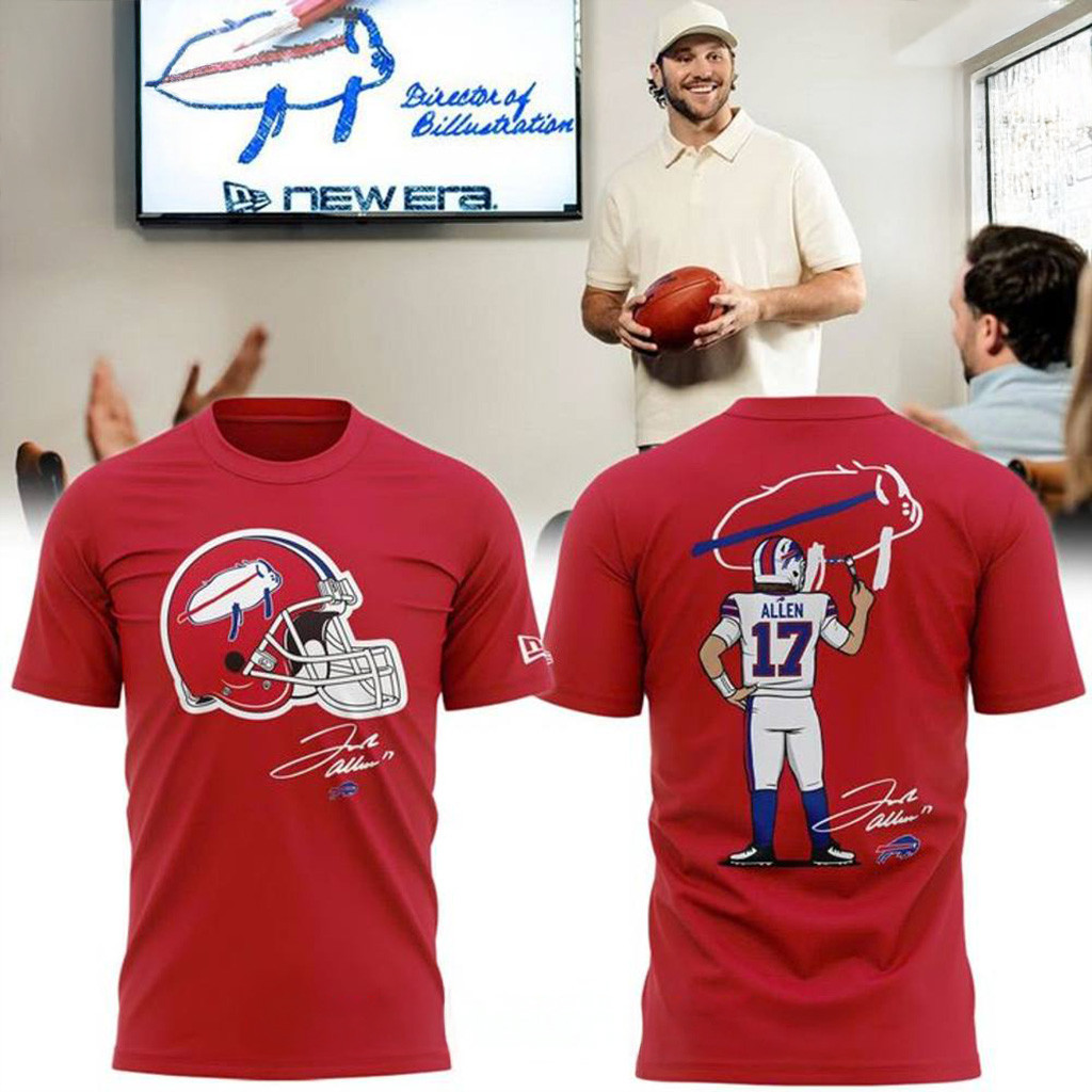 Bills Josh Allen Billustration Special T-Shirt Best Gifts For Football Fans-1