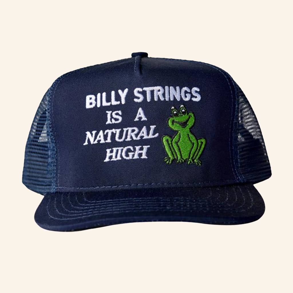 Billy Strings Merch Billy Strings Is A Natural High Trucker Hat Embroidered Gifts For Besties-1