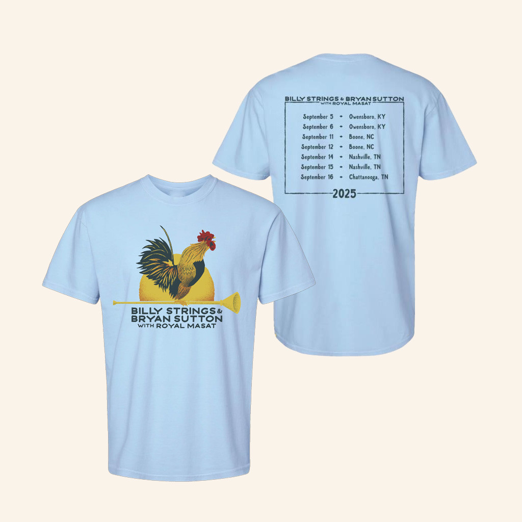 Billy Strings Merch Rooster With Dates T-Shirt Gift Ideas For Friends-1